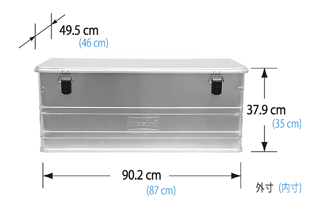 W90.2×D49.5×H37.9cm(内寸W87×D46×H35cm)