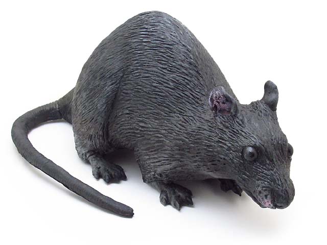 ネズミ 鼠 人形 陶器 オブジェ 置物 インテリア 工芸品 美術品 A1137 