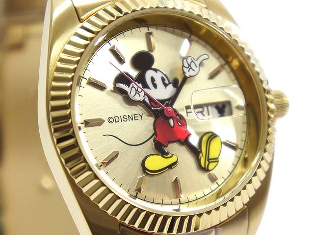 Disney】ミッキーウォッチ Mickey Watch メンズ腕時計 ゴールド