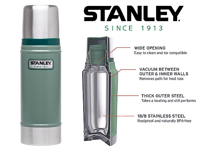 STANLEY【スタンレー】 16oz クラシック 真空ボトル 水筒、魔法瓶 0.47リットル-RINKY DINK