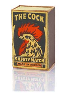 THE COCK SAFETY MATCH made in Sweden