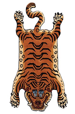 チベタン タイガー ラグ マット 【L】Tibetan Tiger Rug 虎型 マット