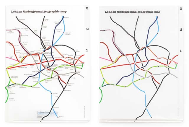 VA022 London Underground geographic map